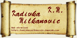 Kadivka Milkanović vizit kartica